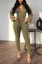sexy slight stretch 5 colors deep v long sleeve skinny jumpsuit_Black_Pink_Dark Green