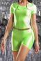 sexy stretch 8 colors slim solid color playsuit(size run small,no waist chain)_Black_White_Pink_Rose Red_Light Green
