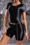 sexy stretch 8 colors slim solid color playsuit(size run small,no waist chain)_Black