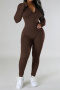 s-xl casual high stretch 4-color scratch wool long sleeve jumpsuits_Black_Dark Gray_Khaki _Brown