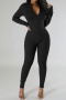s-xl casual high stretch 4-color scratch wool long sleeve jumpsuits_Black