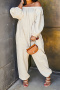 casual plus size non-stretch solid color one-shoulder loose jumpsuit_Black_Red_Orange_Blue_Beige