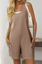 casual slight stretch 5-colors simple solid color sleeveless loose playsuit_Black_Pink_Green_Haze Blue_Khaki