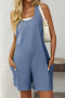 casual slight stretch 5-colors simple solid color sleeveless loose playsuit_Black_Pink_Green_Haze Blue