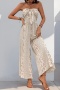 bohemian style slight stretch graphic printing tube design wide-leg jumpsuit_Black_Yellow_Dark Blue_Beige