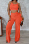 sexy plus size slight stretch large backless shirring wide leg jumpsuit_Black_Yellow_Orange