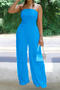 stylish plus size slight stretch tube top wrinkle fabric wide leg jumpsuit_Black_White_Magenta_Yellow_Orange_Blue
