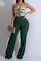casual plus size slight stretch tube top hollow jumpsuit_Black_Red_Dark Green
