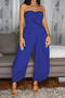 casual plus-size non-stretch solid color tube top wide-leg jumpsuit_Black_Magenta_Green_Blue