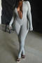 sexy high stretch 3 colors deep v backless skinny jumpsuit_Black_Gray