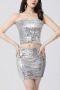 new fashion 9 colors sequins sexy stretch skirt set_Black_White_Purple_Red_Blue_Magenta_Gold_Silver
