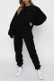 autumn new stylish 7 colors solid color plus size pocket corduroy casual pants sets_Black