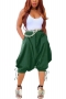stylish plus size slight stretch vest with pocket harlan shorts set(no belt)_Rose Red_Yellow_Green