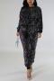 stylish plus size slight stretch sequins pants sets_Black_White_Red_Blue_Multicolor