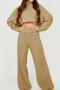 casual plus size non-stretch solid color berber fleece thick warm pants set_White_Pink_Rose Red_Khaki 