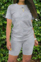 casual plus size slight stretch 13 colors solid color shorts sets_Black_White_Gray