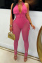 sexy plus size slight stretch sleeveless bodysuit see-through mesh leggings set_Black_White_Magenta