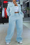 casual plus size slight stretch fleece sweatshirt multi-pocket pants set_Black_Pink_Yellow_Sky Blue