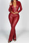 casual plus size slight stretch solid color pu slim fit crop outerwear pants set_Black_Rose Red