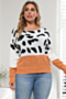 l-3xl winter three colors stretch knitted stylish sweaters_Black_Rose Red_Orange