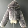 winter plus size 11 colors solid color hooded zip-up simple artificial fur jacket_Black_White_Purple_Red_Sky Blue_Blue_Brown_Pink_Magenta_Gray