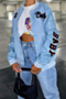 autumn plus size letter offset printing single breasted micro elastic baseball jacket_Black_Sky Blue