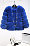 plus size winter solid color artificial fur casual short jacket_Black_White_Purple_Red_Rose Red_Sky Blue_Blue
