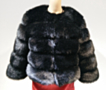 plus size winter solid color artificial fur casual short jacket_Black
