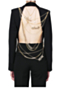 autumn solid color new stylish suit collar high quality inelastic button multi-layer chain backless blazer_Black