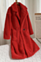 xs-2xl plus size winter new stylish 6-colors simple solid color inelastic double-breasted pocket plush casual jacket_Black_Red