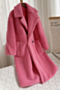 xs-2xl plus size winter new stylish 6-colors simple solid color inelastic double-breasted pocket plush casual jacket_Black_Red_Beige_Dark Blue_Khaki _Watermelon Red