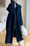 xs-2xl plus size winter new stylish 6-colors simple solid color inelastic double-breasted pocket plush casual jacket_Black_Red_Beige_Dark Blue