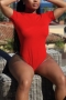 summer new stylish simple solid color 8 colors plus size stretch hollow backless sexy bodysuit_Black_White_Light Green_Red