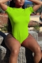 summer new stylish simple solid color 8 colors plus size stretch hollow backless sexy bodysuit_Black_White_Light Green