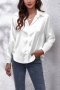 s-2xl spring plus size 8 colors solid color satin inelastic stylish blouse_Black_White