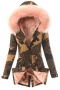 s-3xl winter plus size 4 colors camo velvet lined inelastic zip-up single-breasted hooded stylish warm thicken long parka overcoat_White_Pink