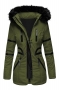 s-3xl winter plus size 5 colors plush hooded inelastic zip-up button pocket stylish warm thicken jacket_Black_Dark Green