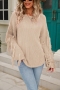 winter new 5 colors solid color stretch knitted long sleeves tassel loose stylish casual sweater_Black_Rose Red_Magenta_Khaki 