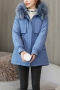 m-2xl plus size winter new 5 colors letter embroidered inelastic long sleeve hooded plush decor drawstring design buttons pockets zip-up stylish warm thicken parka jacket_Black_Light Green_Beige_Blue
