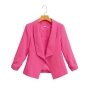 spring & autumn new 6 colors solid color inelastic long sleeves stylish blazer_Black_Beige_Sky Blue_Blue_Magenta