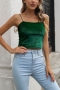 summer new 6 colors solid color velvet high stretch backless sling stylish sexy all-match crop tank top_Black_Rose Red_Blue_Brown_Khaki _Green