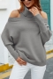 autumn & winter new 4 colors solid color stretch long sleeve high neck hollow stylish causal sweater_Black_Beige_Orange_Gray