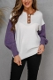 winter new two colors knitted contrast color stitching high stretch button stylish sweater_Black_White