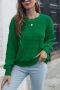 winter new 3 colors solid color plaid knitted high stretch stylish sweater_Red_Blue_Green