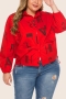 l-5xl plus size autumn new stylish two colors letter batch printing long sleeve lapel inelastic with pocket casual outerwear_Black_Red