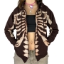 new stylish 4 colors skull printing slight stretch hooded zip-up pocket casual jacket_Black_Rose Red_Blue_Brown