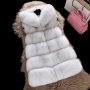s-4xl winter new stylish six colors hooded inelastic fur sleeveless casual outerwear_White