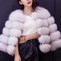 s-4xl winter new stylish six colors solid color crew neck inelastic fur plus size casual outerwear_White
