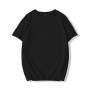 s-3xl summer new plus size 12 colors pure cotton fabric slight stretch stylish casual simple t-shirt_Black