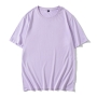 s-3xl summer new plus size 12 colors pure cotton fabric slight stretch stylish casual simple t-shirt_Black_White_Purple
